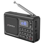 SANSUI新款正品F77收音機老人老年人充電插卡迷你小音箱便攜式隨身聽(tīng)FM調頻小型廣播藍牙音箱音樂(lè )播放器 F77灰色標配