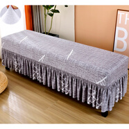 換鞋凳子套罩床尾邊長(cháng)條方形試穿鞋沙發(fā)坐墊實(shí)木板鋼琴服裝店座椅 裙邊流連長(cháng)凳套 適合長(cháng)119-150寬35-45高31-41c