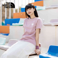 北面（The North Face）短袖T恤女戶外圓領(lǐng)親膚透氣25春夏新品|8EYM 0SO/粉色 S /155