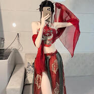 芳透床上攻速方便辦事衣嫵媚攻速睡裙御姐七夕情人節戰袍炮姐穿搭約會(huì ) 飛天套裝【披帛+肚兜+半裙+T褲】 均碼 合適80-125斤【保密發(fā)貨】