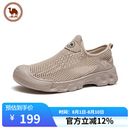 駱駝牌 網(wǎng)面男鞋透氣輕便跑步鞋時(shí)尚舒適休閑鞋 P15M342006 沙色 41