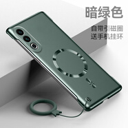 海天（HaiTian）魅族20手機(jī)殼新款Meizu20Pro超薄金屬漆無邊框裸機(jī)感半包防摔硬殼MZ簡約二十Por磁吸二零保護(hù)套男 暗綠色-【帶磁吸圈送綠色掛環(huán)】 魅族 20