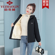 俞兆林特厚棉衣棉服女冬季加絨夾棉外套女款派克服裝小個(gè)子羊羔毛絨棉襖 黑色 加絨加棉 加厚 2XL 【建議115-125斤