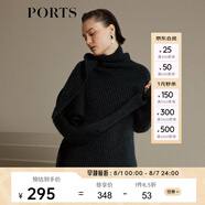PORTS寶姿 新品女裝個(gè)性造型感多穿法毛衫LN9K433BKX003 屋頂綠 S ONE IZE