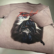 ENNAZORO吉他款2025進(jìn)化演唱會(huì )同款短袖T恤水洗做舊磨破寬松evolution 紫色 M 碼 建議120-140斤