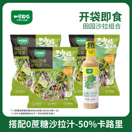 一號農(nóng)場即食蔬菜沙拉田園風(fēng)情120g*3益生菌羽衣甘藍沙拉醬280g*1源頭直發(fā)