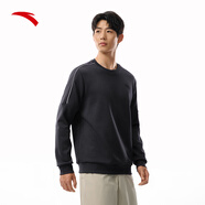 安踏（ANTA）百搭衛(wèi)衣男女情侶針織小logo戶(hù)外運(yùn)動(dòng)休閑打底衫套頭衫 【加絨撞色芽條】蠟灰色7713-4 S