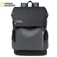 國家地理定制背包男士商務(wù)電腦包出差通勤包16寸雙肩包大容量初高中用書(shū)包 黑灰色-標準號-升級款（可放16寸電腦） 可容納-16英寸