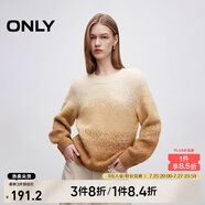 ONLY秋冬柔軟舒適漸變燈籠袖圓領(lǐng)毛衣針織衫女|124313008 C12 沙色 M (165) 84A