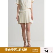獨(dú)束大碼女裝經(jīng)典小香氣質(zhì)時(shí)尚套裝女俏皮百褶短裙2024夏季新款 半身裙 L (尺碼：2) (尺碼：2)