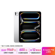 Apple/蘋果 iPad Pro 11英寸 M4芯片 2024年新款平板電腦(512G WLAN版/MVVD3CH/A)銀色