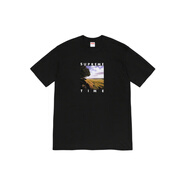 SupremeWeek 8 Time Tee 鄉(xiāng)村風(fēng)景字母短袖美式潮流T恤 男女同款 黑色 S