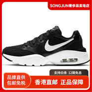 耐克（NIKE）AirMaxFusion舒適低幫氣墊跑步鞋女款黑白 36