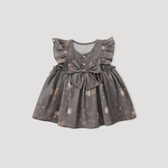 巴厘小豬女寶寶連衣裙夏季背心裙小女孩無(wú)袖薄款亞麻兒童公主裙女童裙子 部落叢林記 110