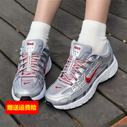 耐克（NIKE）女鞋2025年新款P-6000大童運(yùn)動(dòng)老爹鞋復(fù)古休閑鞋網(wǎng)面透氣跑步鞋 HV5064-002銀灰紅 36.5