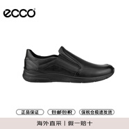 愛(ài)步（ECCO）男鞋休閑鞋 春夏款透氣柔軟舒適豆豆鞋 511744 黑色01001 43 