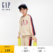 GAP男童春季LOGO撞色邊飾運(yùn)動兩件套兒童裝890294套裝