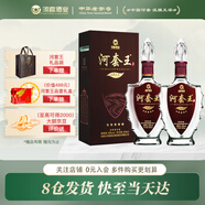 河套酒業(yè)河套王五星 淡雅濃香型純糧白酒 內(nèi)蒙古特產(chǎn)送禮物 36度 500mL 2瓶 雙支禮盒裝