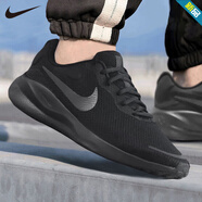 耐克（NIKE）官方慢跑鞋男輕減震夏季緩震中考跑鞋男黑色運(yùn)動(dòng)跑鞋 FB8501-001 黑/灰黑 44