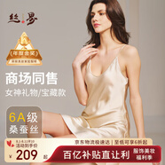 絲界真絲吊帶睡裙夏季涼感經(jīng)典內(nèi)外百搭裙桑蠶絲性感情趣純欲睡衣