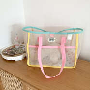 范爺家ins網(wǎng)紗沙灘包游泳包手提大容量旅游健身洗漱泳衣收納秋游購(gòu)物袋