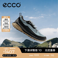 愛步（ECCO）戶外運動鞋男 徒步鞋登山鞋男士休閑鞋男鞋防滑耐磨鞋 奧途824254 黑色/黛青色82425452649 40
