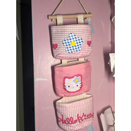 奧洛勛定制懸掛式卡通床頭門(mén)后hellokitty收納掛袋布藝收納神器學(xué)生宿舍 粉紅色【主圖款】