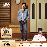 Lee【張凌赫代言】春夏726標準中腰舒適直筒丹寧回潮藍色男牛仔褲 中淺藍 32 (140-150斤可選)