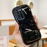 IFACE MALL適用華為p40手機殼防摔p40pro保護套硅膠小蠻腰掛繩mate40套加厚 黑色 華為P40