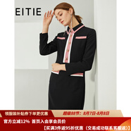 愛(ài)特愛(ài)（EITIE）春季新款商場(chǎng)同款時(shí)尚輕商務(wù)撞色紐扣氣質(zhì)長(cháng)袖襯衫連衣裙6407112 黑色20 M 160