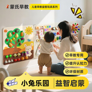 微凡嘉（weifanjia）毛氈板切切樂圍欄兒童玩具水果蔬菜摘摘樂創(chuàng)意魔術貼裝飾配件嬰兒 毛氈板-兔子+切切樂-13水果60*6
