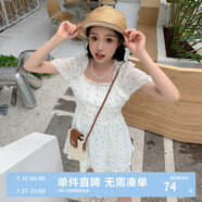 樂町純欲心機雙裙擺連衣裙女夏收腰碎花裙C5FAC3C07 彩色印花 M