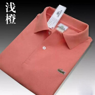 鱷魚(yú)（Aymoy）京然衣紡男士短袖T恤夏季翻領(lǐng)T恤男裝休閑POLO衫男半袖加大碼 淺橙 2XL 8