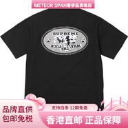 SUPREME迷彩斑點狗圓領(lǐng)短袖男女同款 黑色/Black S
