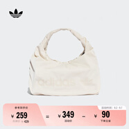 adidas緞面運動(dòng)單肩腋下包女子阿迪達斯官方三葉草 黃白   NS