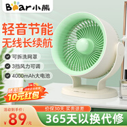 小熊（Bear）無線充電小風(fēng)扇電風(fēng)扇桌面小電扇廚房電風(fēng)扇小型臺(tái)扇 辦公宿舍床頭車載用多功能壁掛式迷你臺(tái)夾扇 【DFS-F05M7】
