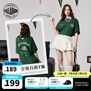 PALLADIUM帕拉丁上裝寬松潮流套頭時尚圓領短袖T恤109647 深綠色 XS