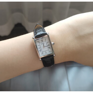 精工(SEIKO)手表太陽能簡(jiǎn)約時(shí)尚方形皮帶腕表男女表SUP250SWR054 swr053石英女款