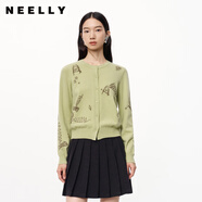 納儷（NEELLY）針織開(kāi)衫女 毛衣 535松霜綠 L
