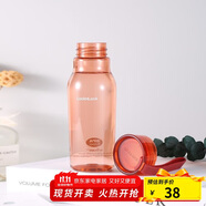 樂(lè)扣樂(lè)扣（LOCK&LOCK）夏季運(yùn)動(dòng)水杯簡(jiǎn)約塑料杯戶外便攜水壺男女學(xué)生杯子粉色350ML