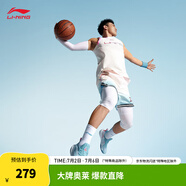李寧（LI-NING）輕速2丨籃球鞋男輕便透氣抗扭運動(dòng)專(zhuān)業(yè)籃球鞋子 標準白/浪花藍-4 42