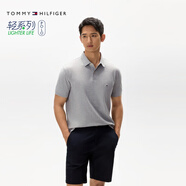 Tommy Hilfiger【輕柔感】夏季男裝珠地網(wǎng)眼商務(wù)休閑短袖T恤翻領(lǐng)POLOJA568