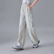 索菲絲爾多口袋工裝褲女2025夏季薄款時(shí)尚寬松百搭顯瘦輕運動(dòng)休閑褲子 淡沙色 26