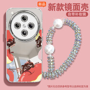 怡楓 適用oppoFindX8手機(jī)殼鏡面新款卡通X8pro蘋果黑貓X7補(bǔ)妝鏡x7pro全包防摔x6女款保護(hù)套x5 鏡面補(bǔ)妝殼-紅蘋果黑貓-s194 FindX5pro