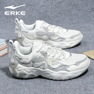 鴻星爾克男鞋運動鞋夏秋季新款網(wǎng)面透氣學(xué)生輕便休閑百搭耐磨減震跑步鞋男 橡芽白/瓦礫灰2406 43