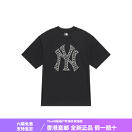 美職棒（MLB）MONOGRAM 老花系列紐約洋基隊 SS25 百搭經典純色簡約寬松休閑時 黑色 XS