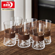 青蘋果耐高溫玻璃杯 新中式喝水杯子套裝家用客廳待客輕奢泡茶杯