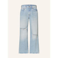 Calvin Klein Jeans女高腰直筒牛仔褲寬松顯瘦九分破洞設計感磨白牛仔褲 VSO LIGHT MAYFIELD 均碼 |27