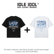 SEMALAM澳門(mén)小希IDLE IDOL男士T恤短袖曼珠沙華2025新款涼感男裝 黑+白(【兩件更優(yōu)惠】) M (合適80-125斤)
