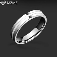 MZMZ鎢金情侶戒指男士黑白色對戒女時尚高級感潮小眾設計尾戒戒指男士 【白色女款】5-18號 支持異地分開發(fā)貨